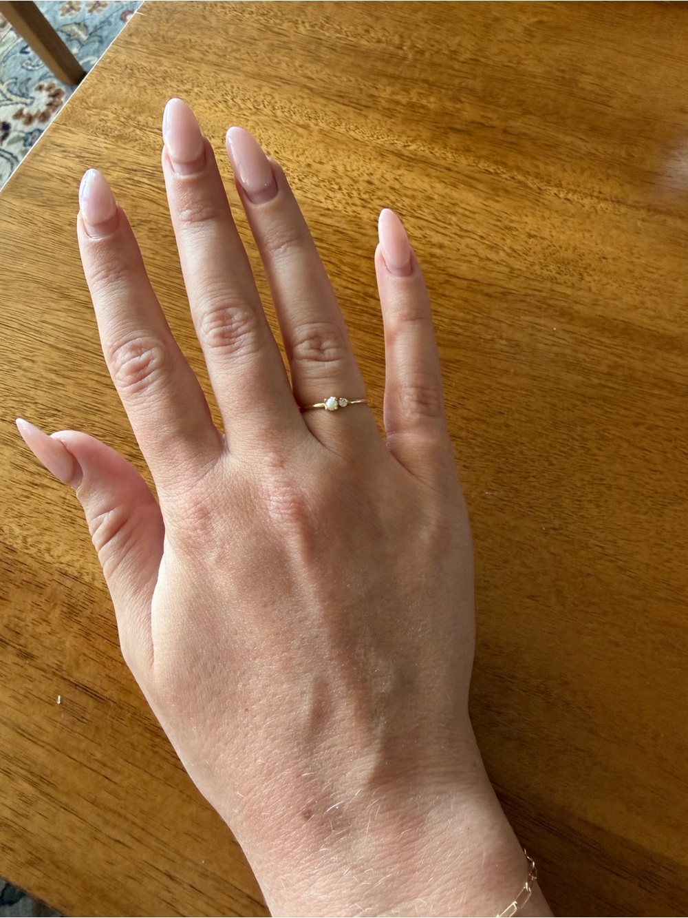 Mejuri Beverly Ring size 6 - 14k, pearl & diamond - Picture 3 of 6